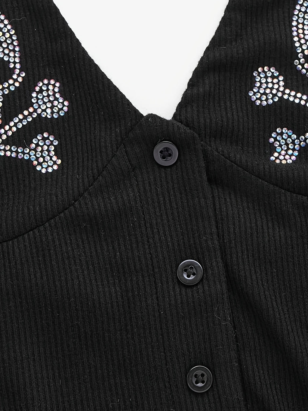 Skulled Rhinestone Halter Top