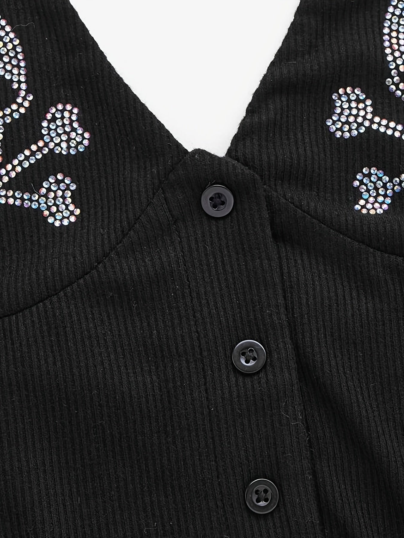 Skulled Rhinestone Halter Top