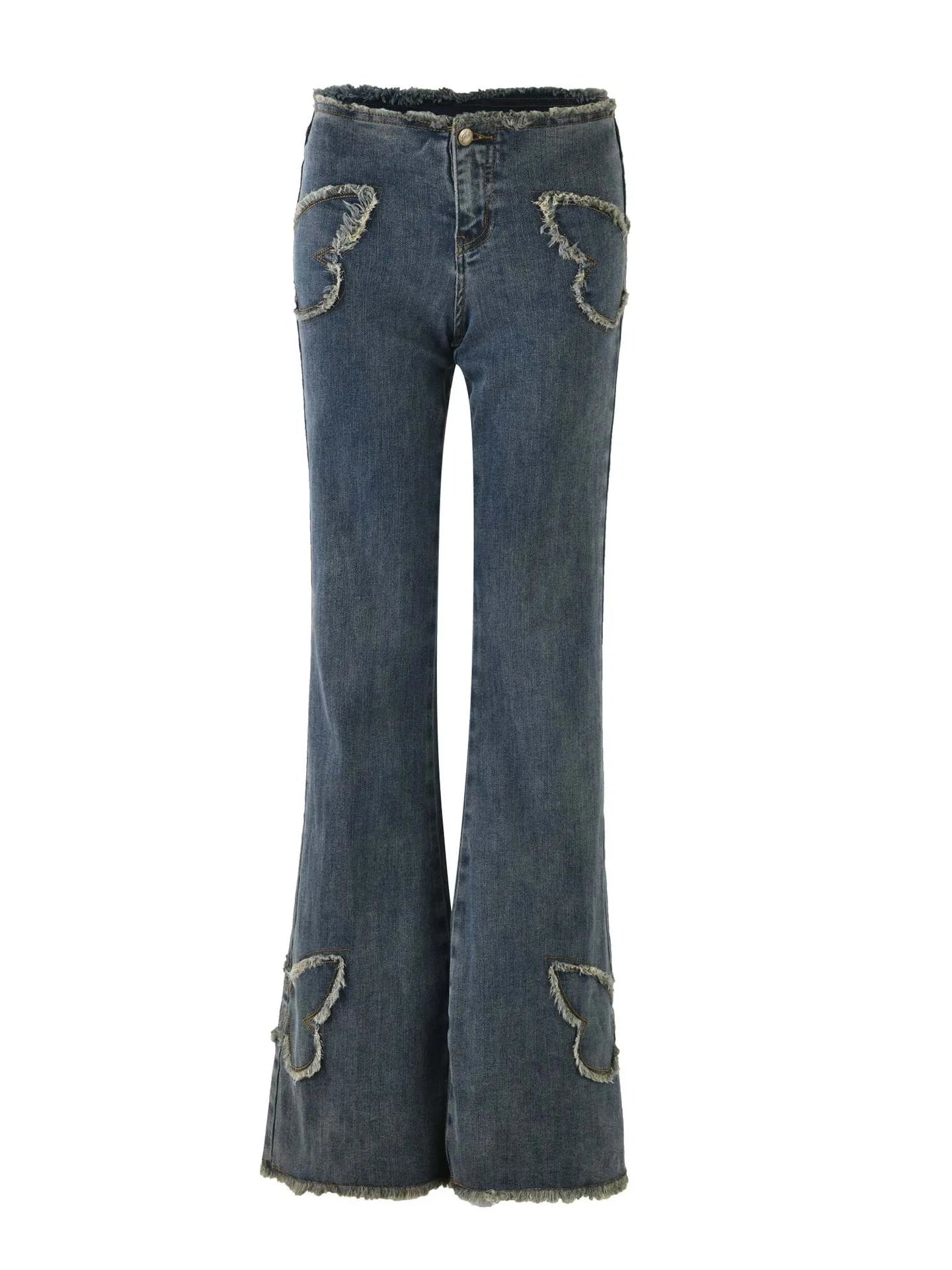 Butterfly Y2k Low Waist Bellbottoms