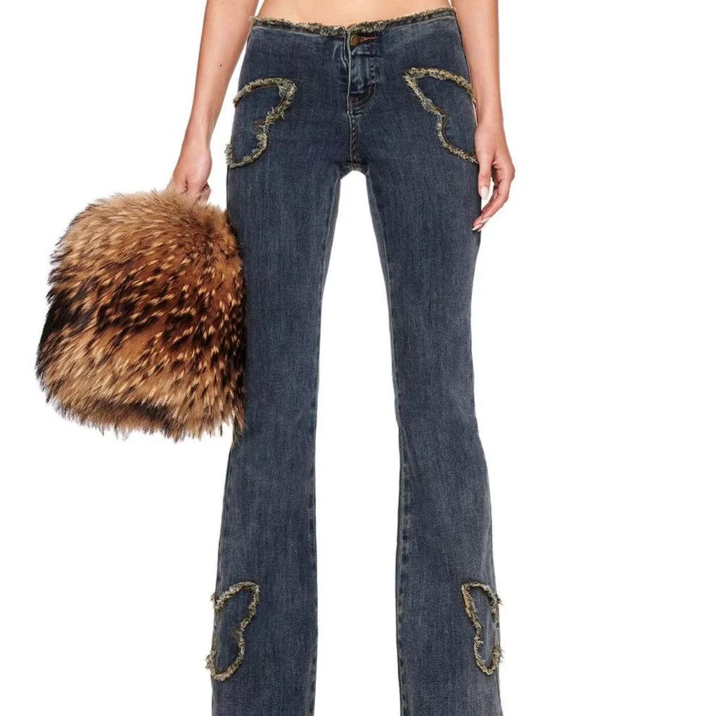 Butterfly Y2k Low Waist Bellbottoms