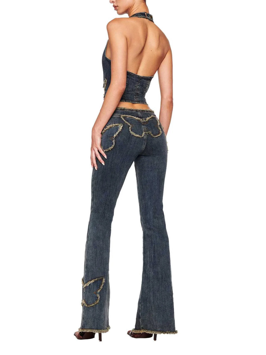 Butterfly Y2k Low Waist Bellbottoms