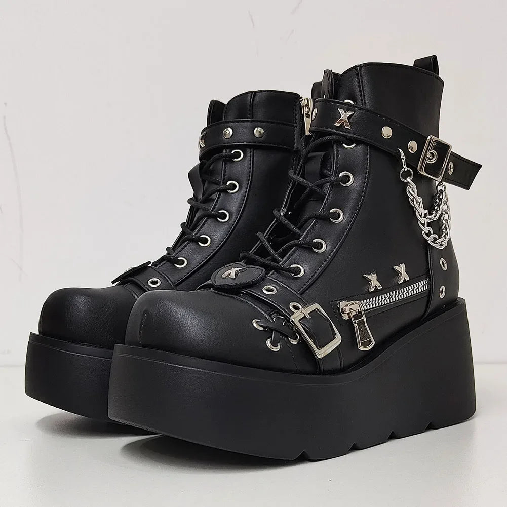Buckle Down Platform Boots