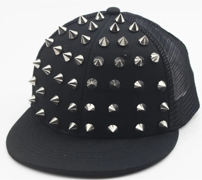 Y2K Studded Flat Mesh Hat