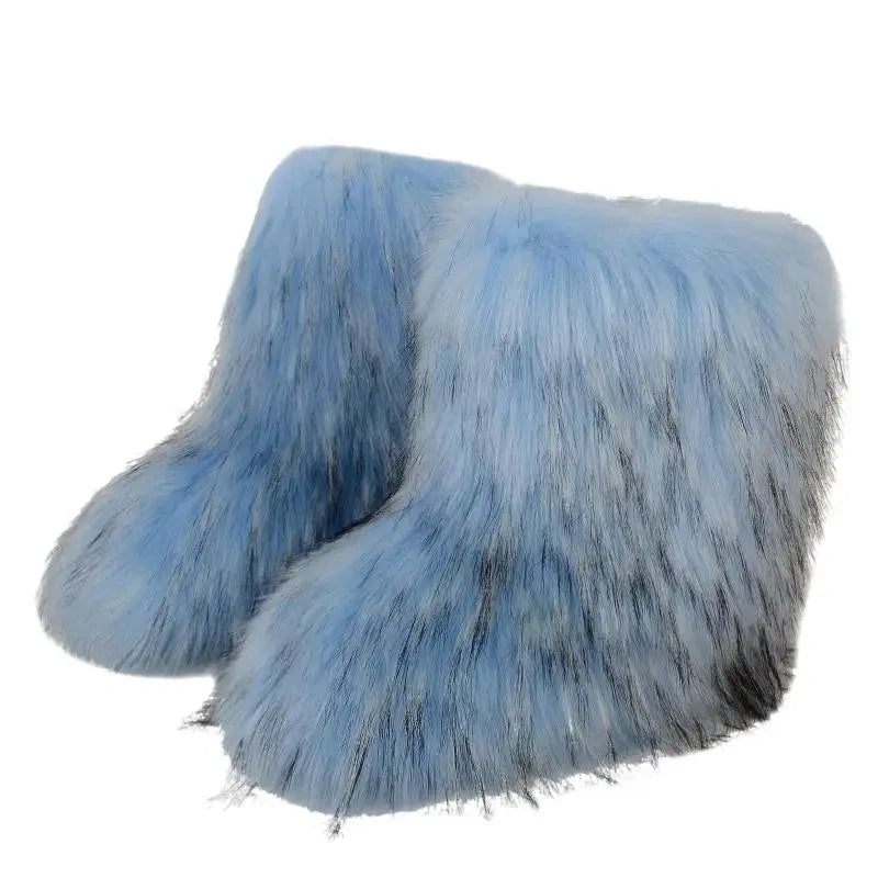 Fluffy Faux Fox Fur Boots (21 Colors Available)
