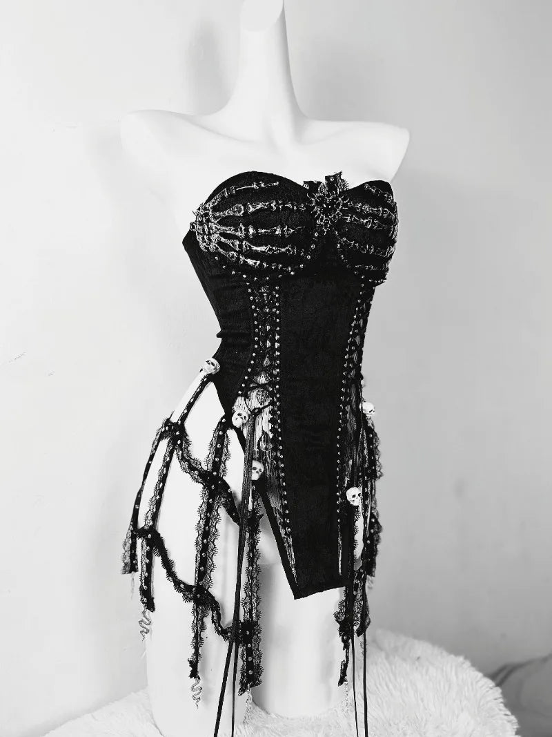 Skulled Up Lingerie Top