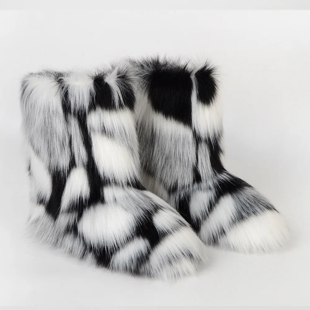 Fluffy Faux Fox Fur Boots (21 Colors Available)