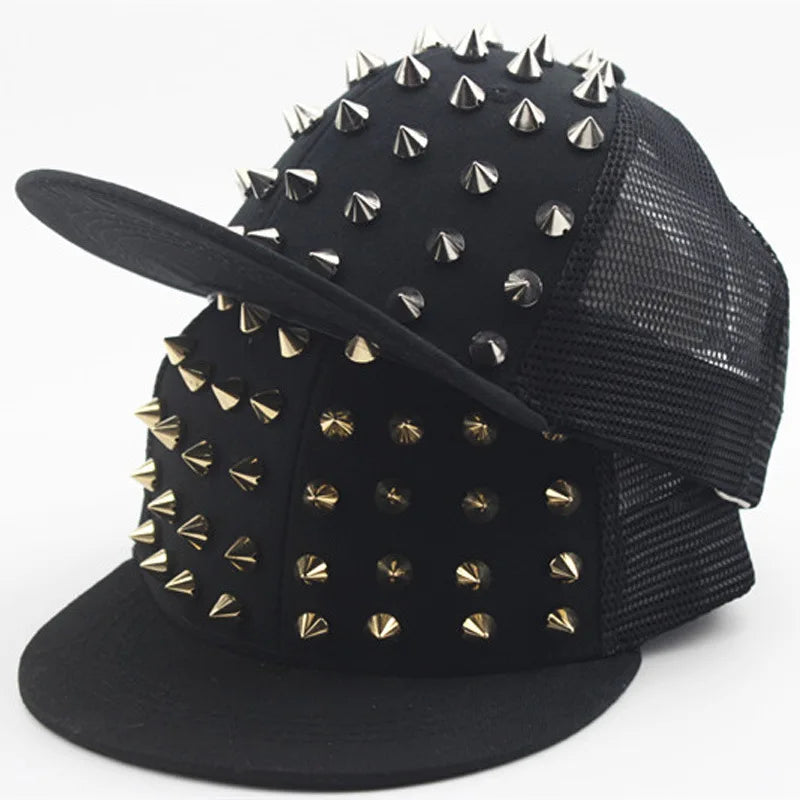 Y2K Studded Flat Mesh Hat