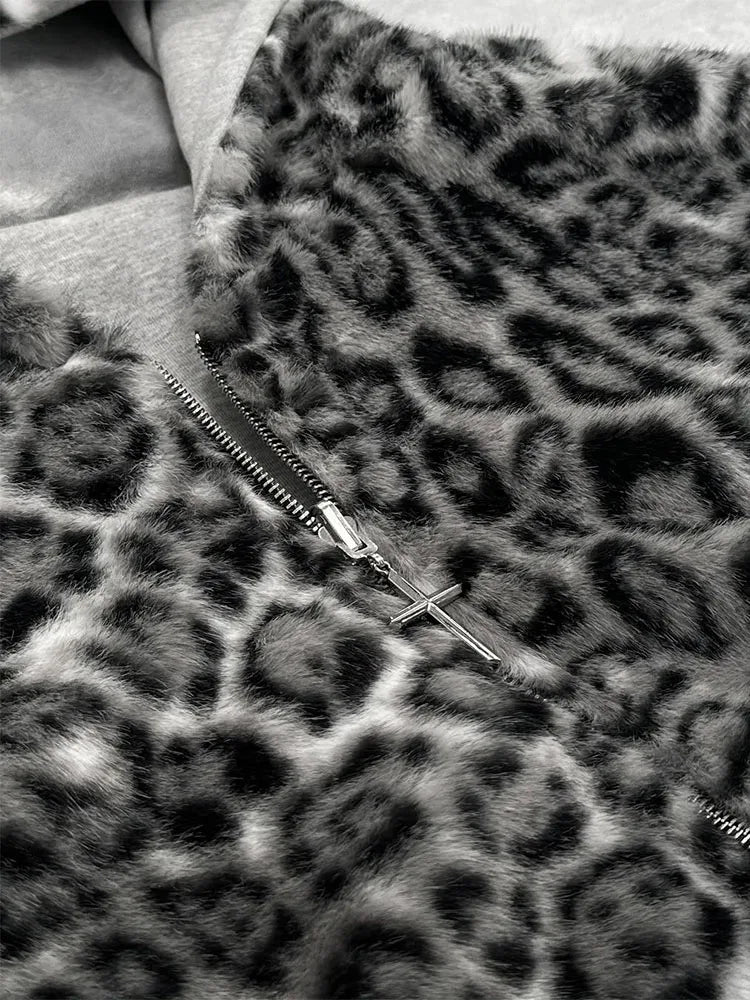 NEW! Reversible Y2K Faux Fur Hoodie