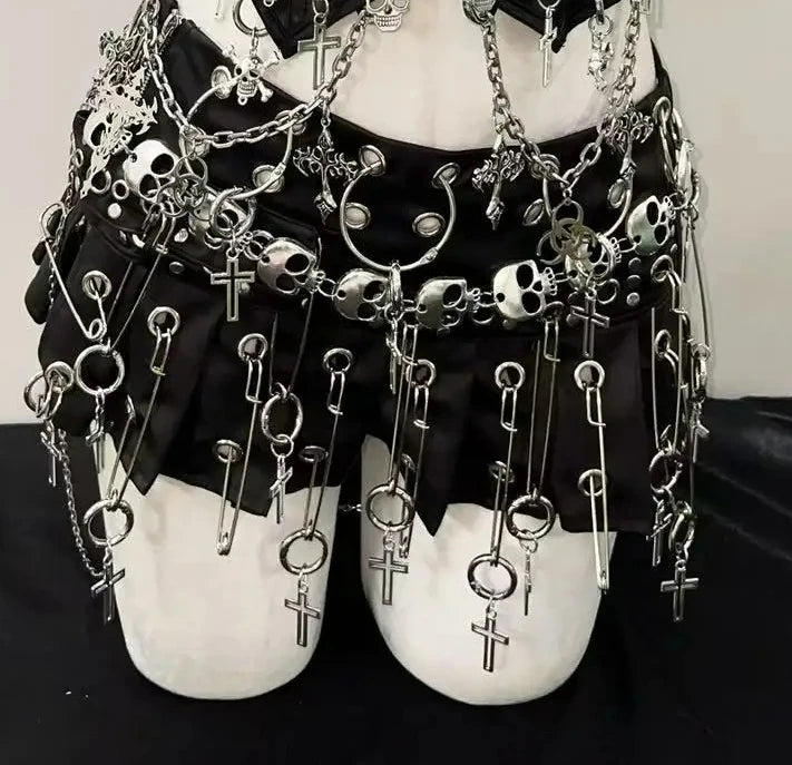 NEW! Gothic Studded Vest & Skirt