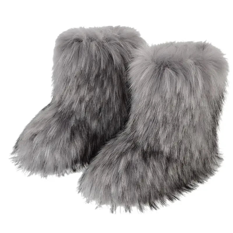Fluffy Faux Fox Fur Boots (21 Colors Available)