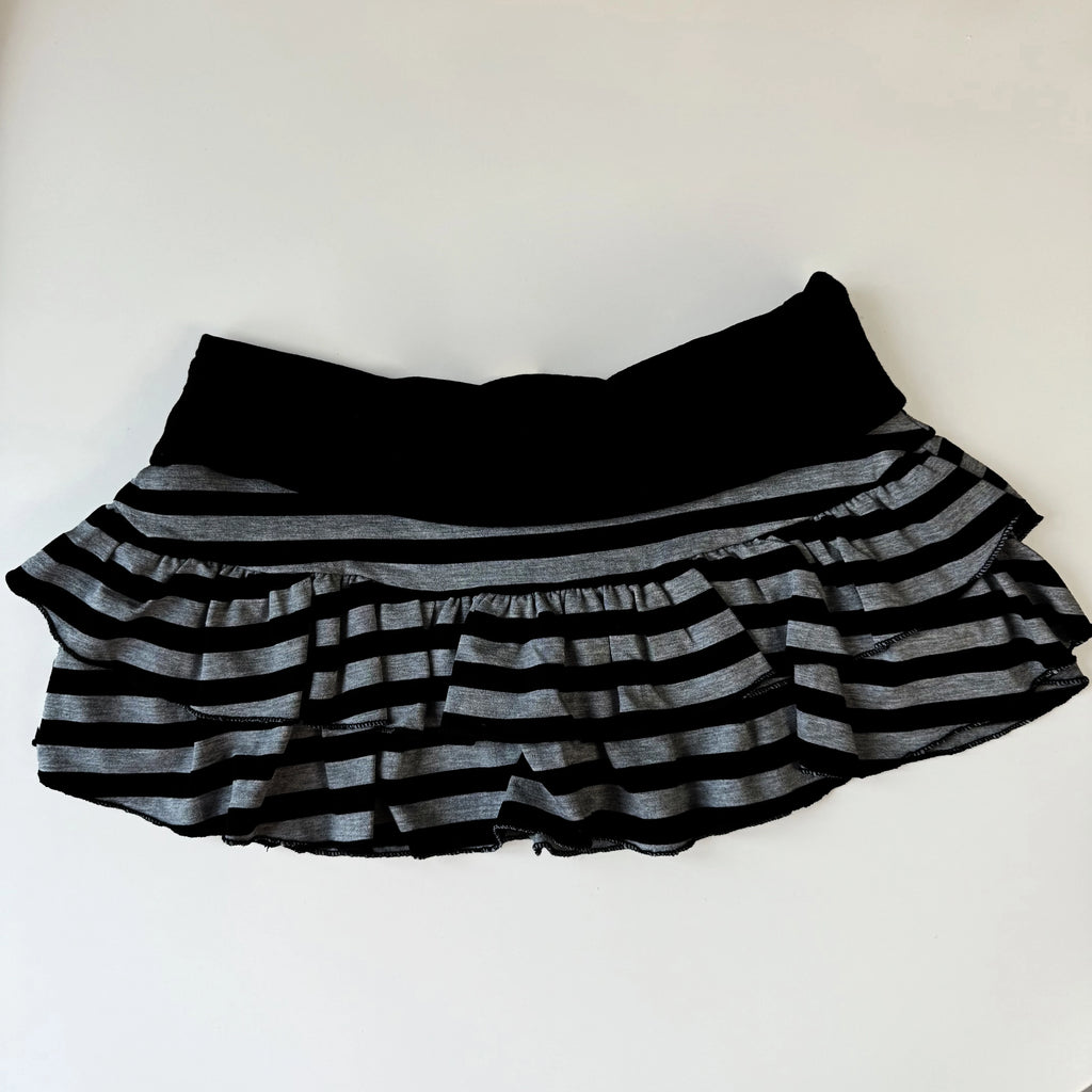 Stripped Micro Mini Skirt