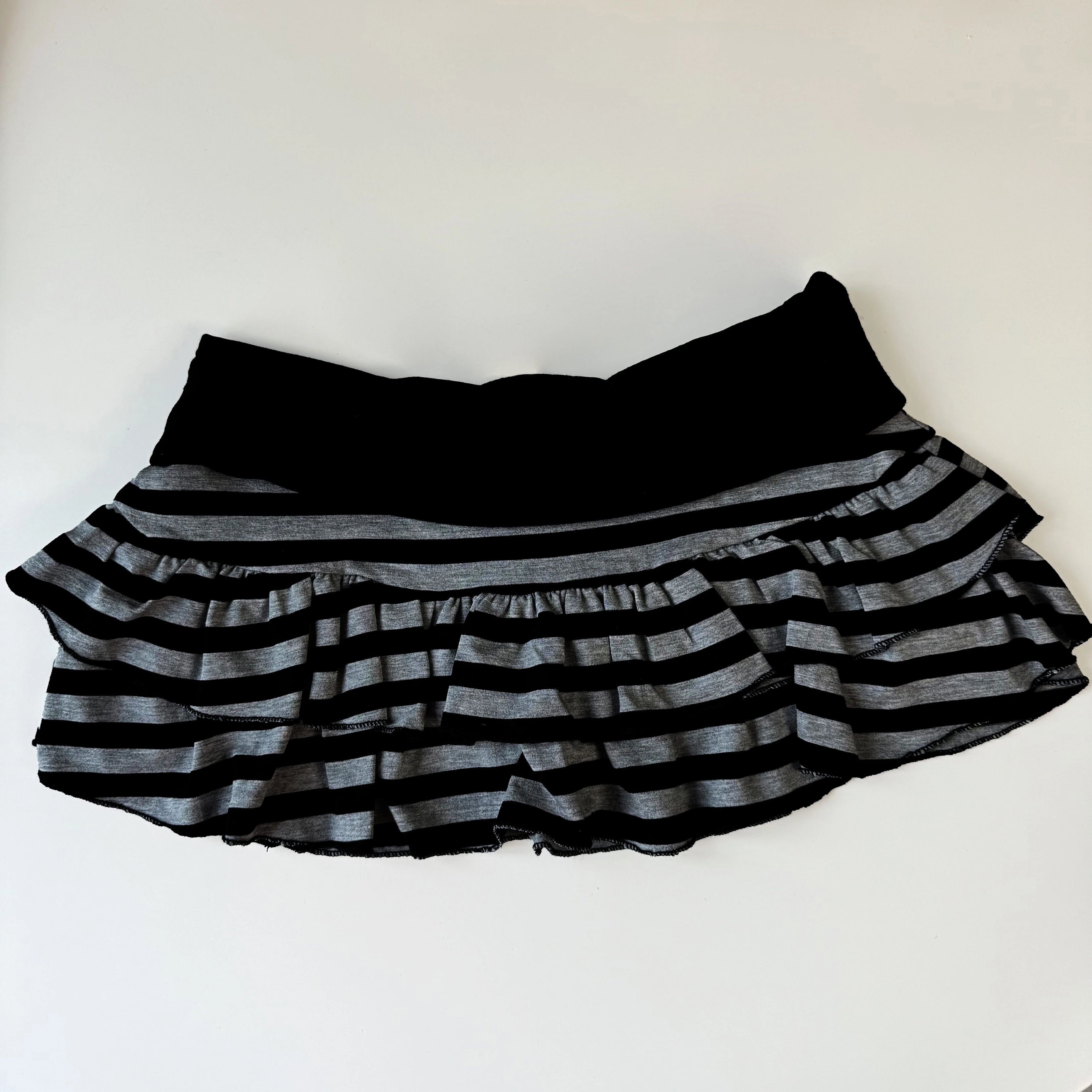 Stripped Micro Mini Skirt