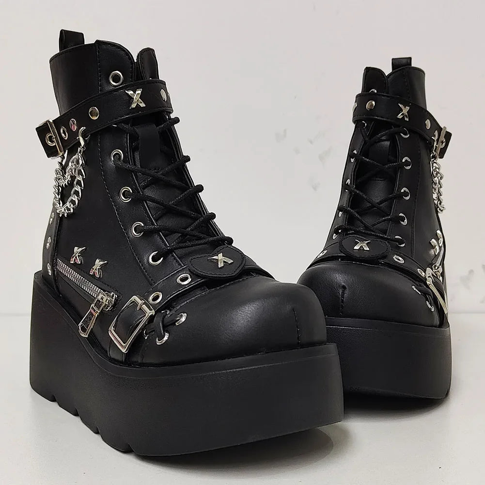 Buckle Down Platform Boots