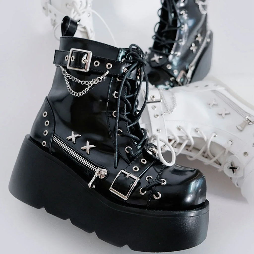 Buckle Down Platform Boots