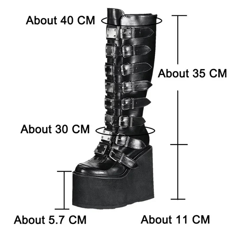 Buckle Babe Platform Boots