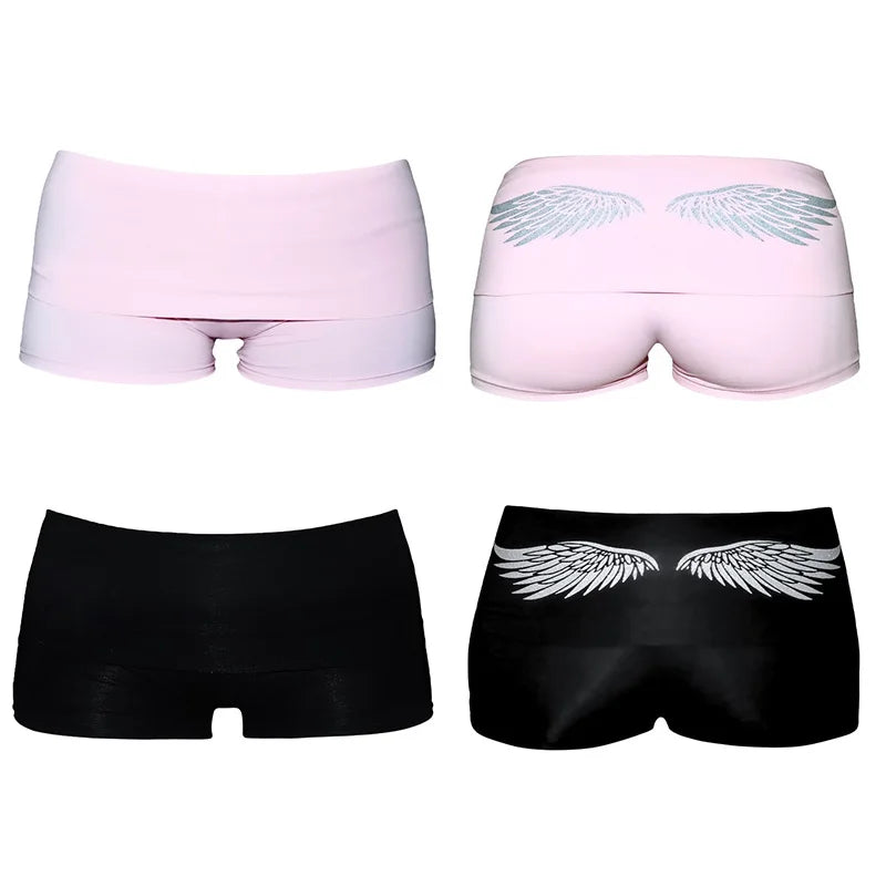 NEW! Y2k Fold Over Angel Bottom Shorts