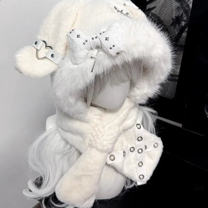 Winter Bunny Faux Fur Hat