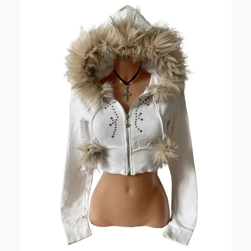 NEW! Y2K Fur Lined Coat