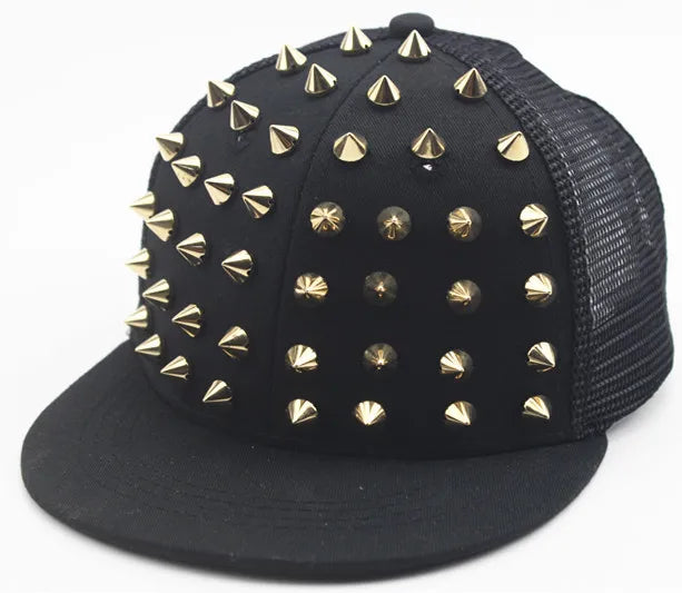 Y2K Studded Flat Mesh Hat