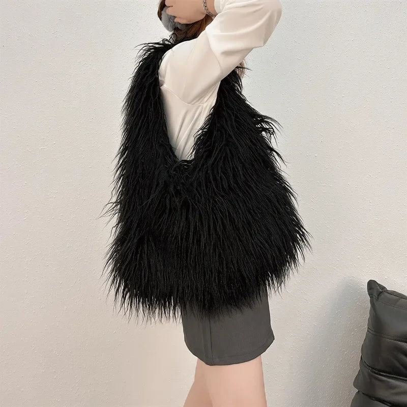 NEW! Faux Fur Purse