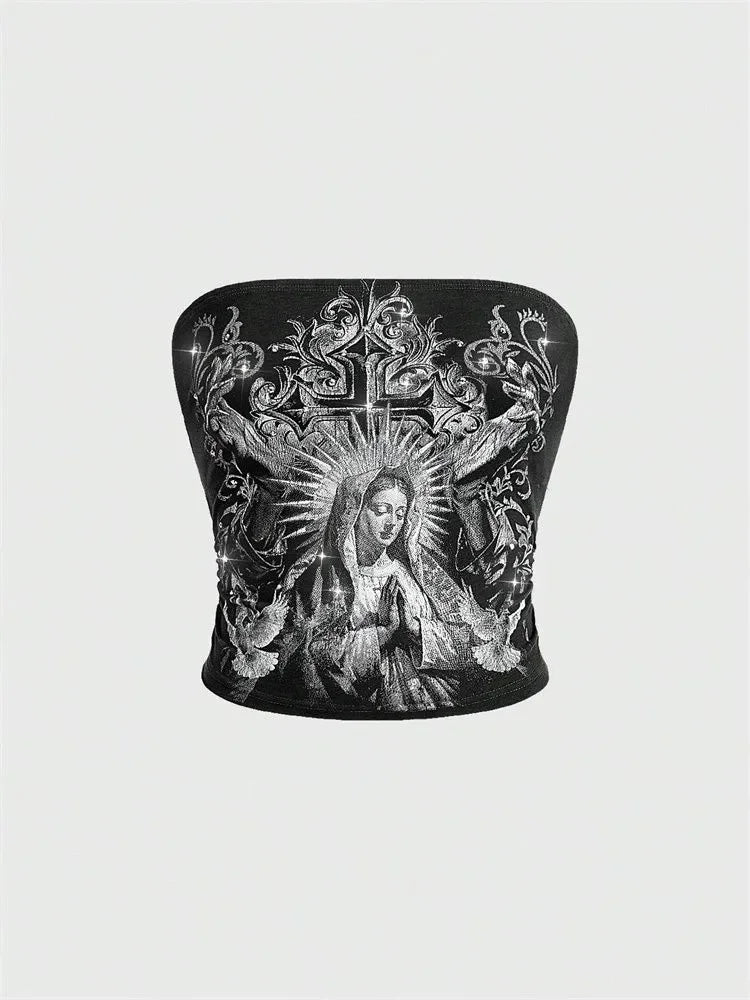 NEW! Y2K Praying Mary Tee