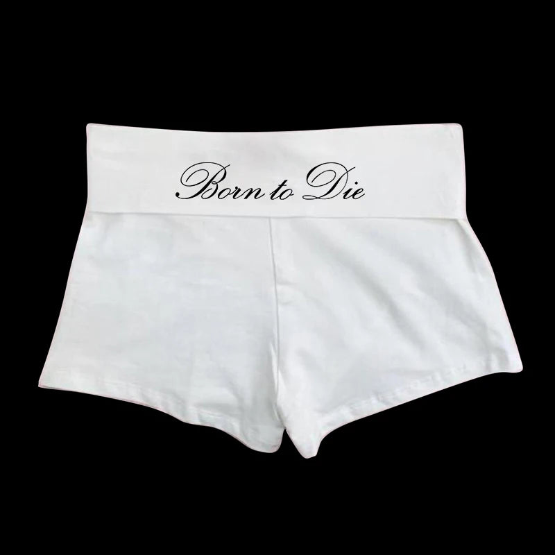 Y2K Born to Die Fold Over Shorts