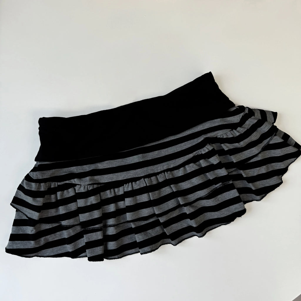 Stripped Micro Mini Skirt