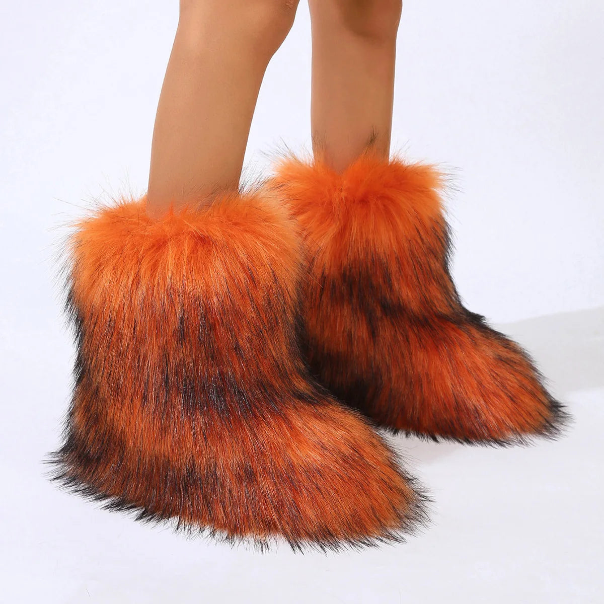 Fluffy Faux Fox Fur Boots (21 Colors Available)