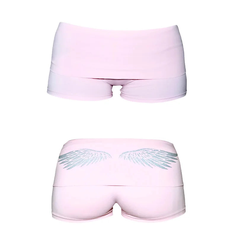 NEW! Y2k Fold Over Angel Bottom Shorts