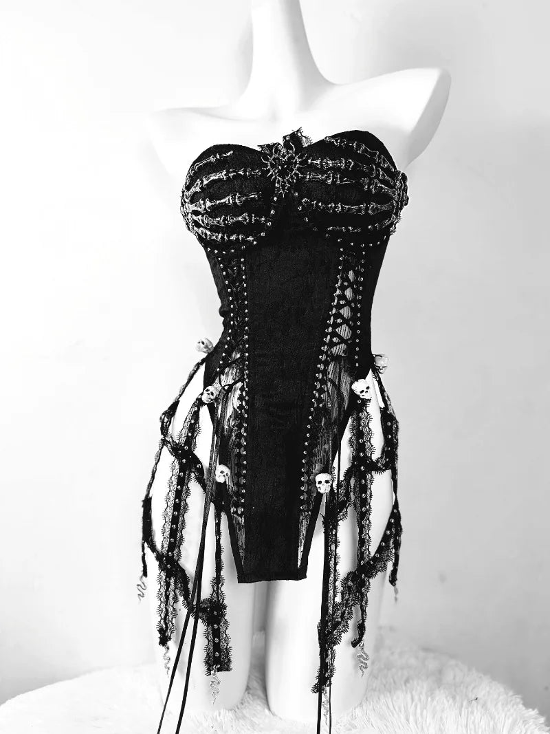 Skulled Up Lingerie Top